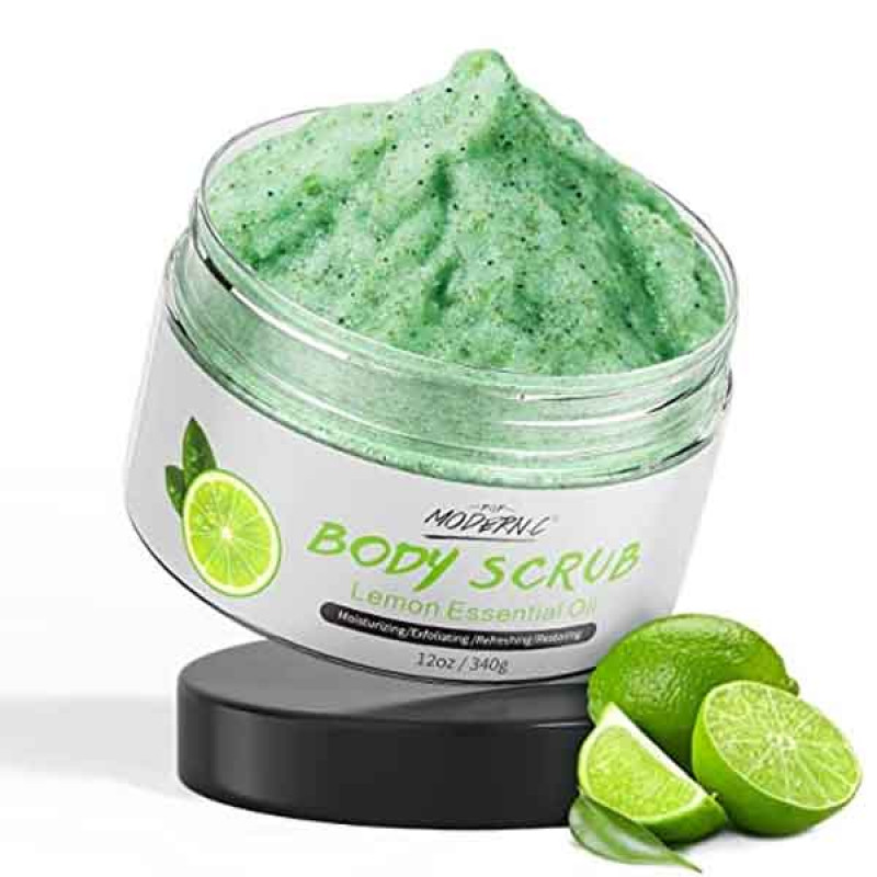 Lemon Body Scrub Natural Organic Dead Sea Salt Anti Aging