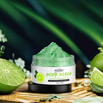 Lemon Body Scrub Natural Organic Dead Sea Salt Anti Aging